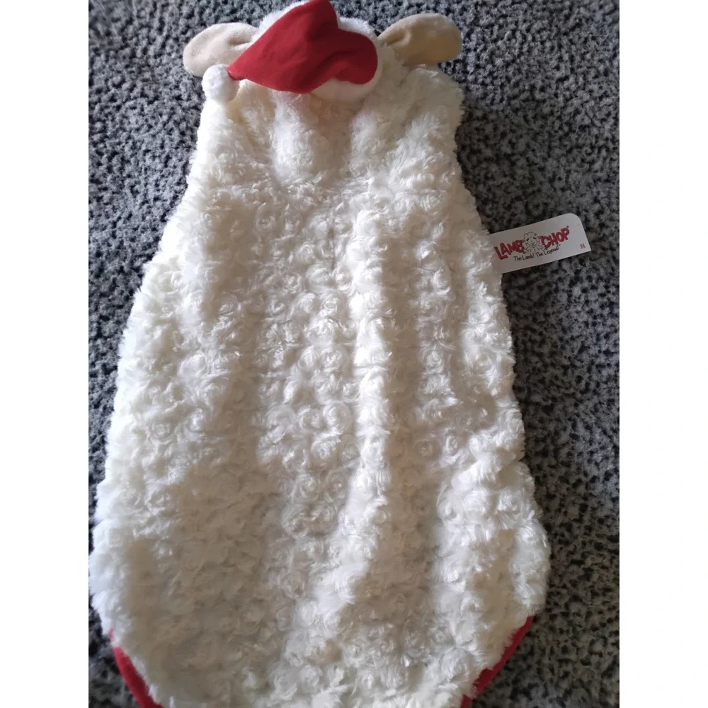 Multipet Lamb Chop Dog‎ Santa Hat Hoodie & Gold Crown Costume Set Medium 90772